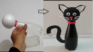 Cómo hacer un gato con una botella de plástico