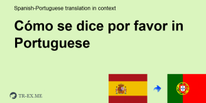 Cómo se dice en portugués por favor