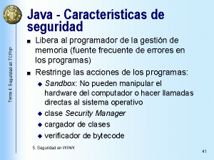 Cuáles son las características de la seguridad
