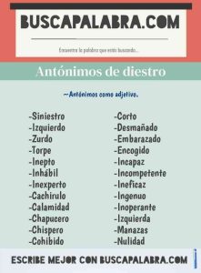 Qué es lo opuesto a diestro